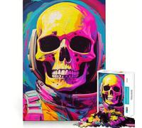 Puzzle "Scheletro Astronauta" per ragazzi, 1000 pezzi, gioco intelligente per il tempo libero, taglio preciso, regalo stagionale 50x75cm