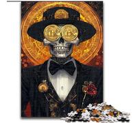 Puzzle scheletro Bitcoin per adolescenti 1000 pezzi, modelli da assemblare, ideali come regalo per tutta la famiglia, adatti per bambini di età compresa tra 14 e 50 anni (50x75cm)