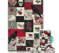 Puzzle scheletro di corvo da 1000 pezzi per adolescenti, antistress, sfida difficile, arredamento e regali unici per la casa, 75x50cm