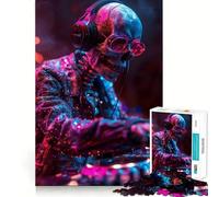 Puzzle scheletro DJ per ragazzi, 1000 pezzi, gioco di logica, divertimento al chiuso, bordi precisi, pezzo da collezione 38x52cm