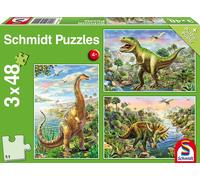 Puzzle Avventura dei Dinosauri 3x48 pezzi