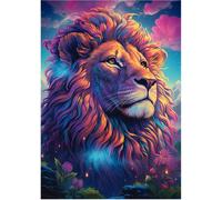 Schmidt Spiele 59783-Puzzle da 1000 Pezzi, Motivo: Leone nel Vento dei Colori, Multicolore, 59783