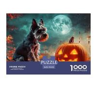 Puzzle Schnauzer A 1000 Pezzi Per Adulti,Jack - O'- Lantern Gioco Diabilità Impossibile Puzzle Pittura Gioco Intellettivo Familiare Regalo Per Amore E Amico 70x50cm/1000pcs