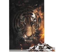 Puzzle scintillante di tigre da 500 pezzi per adulti e adolescenti dai 12 anni in su, regali per la vigilia di Natale, 500 pezzi (52x38 cm)