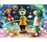 Puzzle brillantini Trefl: Tra le stelle 100 pezzi