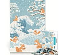 Puzzle "Scoiattoli - Grande Onda" da 1000 pezzi per adolescenti, giocattolo antistress, taglio di alta qualità, regalo elegante 38x52cm