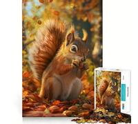 Puzzle "Scoiattoli in abbondanza" da 1000 pezzi per ragazzi, gioco di pensiero, divertimento condiviso, bordi precisi, articolo con desiderio di Babbo Natale 38x52cm