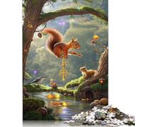 Puzzle Scoiattolo 100% Cartone Riciclato Premium Puzzle in Cartone per Adulti Bambini Regali di Halloween 1000 pezzi (75x50 cm)