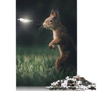 Puzzle scoiattolo e libellula luminosa, sfida difficile, puzzle in cartone riciclato al 100% per bambini dai 12 anni in su, 1000 pezzi (26x38 cm)