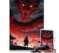 Puzzle "Scontro del Drago Rosso" per adulti, 1000 pezzi, rompicapo, per il tempo libero a casa, da assemblare, regalo di compleanno (38x26cm)