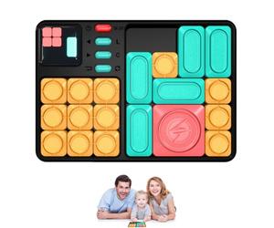 Puzzle Scorrevole Magnetico Huarong Road - Gioco Rompicapo A LED | Console Di Allenamento Super Slide Logic | Giocattolo Per L'educazione Precoce Per Bambini Adulti, Puzzle Da Viaggio P