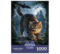 Puzzle Scottish Fold Cat A 1000 Pezzi, Puzzle Moonlit Night Landscape Adulti Gioco Diabilità Impossibile Puzzle Pittura Gioco Intellettivo Familiare Regali Di Festa 38x26cm/1000pcs