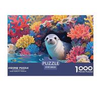 Puzzle Sea Lion A 1000 Pezzi Per Adulti,Colorful Coral Reef Gioco Diabilità Impossibile Puzzle Arte Giochi Rilassamento E Intelligenza Arredamento Domestico 38x26cm/1000pcs