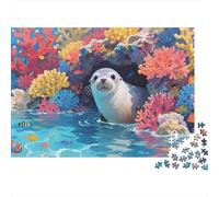 Puzzle Sea Lion Composto Da 1000 Pezzi, Puzzle Colorful Coral Reef Adulti, Gioco Diabilità Impossibile Puzzle Pittura Giochi Rilassamento E Intelligenza Regali Di Festa 1000pcs (75x50cm)