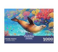 Puzzle Sea Lion Da 1000 Pezzi Per Adulti,Coral Reef Gioco Diabilità Impossibile Puzzle Pittura Giochi Rilassamento E Intelligenza Arredamento Domestico 38x26cm/1000pcs