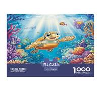 Puzzle Sea Turtle Con 1000 Pezzi, Puzzle Whimsical Marine Scene Adulti, Gioco Diabilità Impossibile Puzzle Pittura Giochi Rilassamento E Intelligenza Regalo Per Amore E Amico 70x50cm/1000pcs