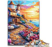 Puzzle Seaside Village da 1000 pezzi per adolescenti, modelli da assemblare, attività divertenti da fare a casa, regalo di compleanno, regali da viaggio (50x75cm)