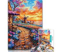 Puzzle Seaside Village per adolescenti, giocattoli da gioco stimolanti Ogni pezzo è unico Gioco stimolante e divertente per tutta la famiglia (38x26cm)