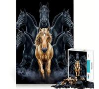 Puzzle "Sei ore e cavallo d'oro" per ragazzi, 1000 pezzi, gioco di logica chiaro, divertimento tranquillo, taglio perfetto, calda sorpresa 38x52cm