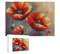 Puzzle semplici con pittura a olio con fiori 300 pezzi puzzle personalizzati per adulti foto puzzle per famiglia impegnativo puzzle con borsa portaoggetti decorazione per la casa puzzle