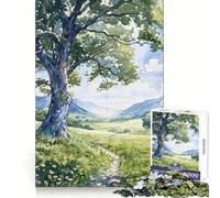 Puzzle "Sentiero della Valle Verdeggiante" per adolescenti, 1000 pezzi, stimolante cognitivo, rilassante e con un incastro perfetto, regalo significativo (38x52cm)
