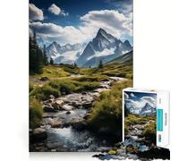 Puzzle "Sentiero di montagna" da 1000 pezzi per adulti, gioco cognitivo per momenti di condivisione, assemblaggio di modelli, oggetto ideale per i desideri di Babbo Natale (38x26cm)