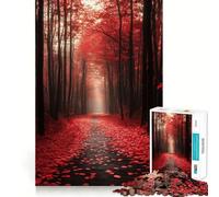 Puzzle "Sentiero nella foresta rossa" per adulti, 1000 pezzi, per migliorare la memoria, alleviare lo stress, assemblare, regalo memorabile (50x75cm)