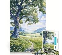 Puzzle "Sentiero nella Valle Verdeggiante" per adulti,1000 pezzi,gioco stimolante per la mente,struttura ad incastro precisa,facile da imparare,divertimento per tutta la famiglia (50x75cm)