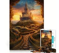 Puzzle "Sentiero verso il castello" da 1000 pezzi per adolescenti, ideale per rafforzare la memoria, perfetto per la casa e il tempo libero, con bordi puliti e un regalo prezioso (38x26cm)