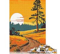 Puzzle "Sentiero verso il tramonto", puzzle in legno da 1000 pezzi, giocattoli intellettuali, puzzle casual stimolante per adulti e adolescenti, 1000 pezzi (75x50 cm)