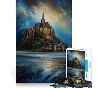 Puzzle senza tempo di Mont Saint Michel da 1000 pezzi per adulti e ragazzi, gioco mentale rilassante e di alta qualità, regalo perfetto 38x52cm