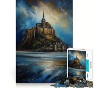 Puzzle senza tempo di Mont Saint Michel da 1000 pezzi per ragazzi, ideale per ricordare, migliorare, rilassarsi e divertirsi, con dettagli nitidi, perfetto come regalo stagionale 50x75cm