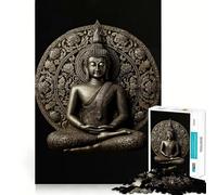 Puzzle "Serena scultura di Buddha" da 1000 pezzi per adulti, gioco cognitivo, divertente da assemblare, pezzo da collezione (38x52cm)