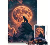 Puzzle "Serenata Lunare dei Lupi" da 1000 pezzi per adolescenti, stimolante per la mente, passatempo rilassante, facile da assemblare, regalo di Natale ideale (50x75cm)