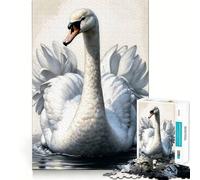 Puzzle Serene Swan da 1000 pezzi per ragazzi, gioco di intelletto, attività per tutta la famiglia, taglio di qualità, (38x26cm)