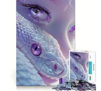 Puzzle "Serpente Bianco e Ragazza" per adulti,1000 pezzi,gioco di memoria e allenamento per la mente,taglio preciso,finitura di alta qualità,un modo coinvolgente per trascorrere il tempo libero