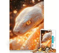 Puzzle "Serpente Bianco in primo piano" da 1000 pezzi,divertente per allenare la mente,con componenti robusti e ben definiti,ideale per rilassarsi in casa (50x75cm)