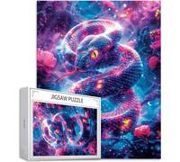 Puzzle Serpente Puzzle 4000 Pezzi Jigsaw Adulti DIY Classici Gioco, Puzzles a Forma di Animale, Giochi Rilassamento e Intelligence per Ragazzi 141x87cm/4000 pcs con Scatola Regalo in Legno H-6469