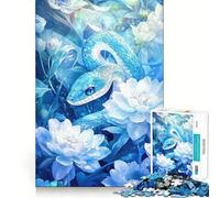 Puzzle Serpente tra i fiori per ragazzi, 1000 pezzi, gioco di logica, rilassante, taglio preciso, (50x75cm)