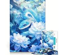 Puzzle "Serpente tra i fiori" per ragazzi, 1000 pezzi, ideale per ricordare, migliorare, calmare, rilassare, con dettagli nitidi e dettagliati (38x52cm)