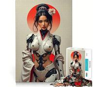 Puzzle sexy Cyberpunk Geisha da 1000 pezzi per adolescenti, gioco stimolante per il pensiero creativo, divertimento rilassante, taglio preciso, regalo di Natale 50x75cm