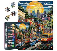 Puzzle sfidante - 1000 pezzi, motivo festa di carnevale, per auto, per adulti, decorazione della casa, strade della città, puzzle, come regalo per la famiglia, gli amici, giochi di feste, 50 cm x 70