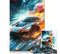 Puzzle "Sfrecciando nello spazio" da 1000 pezzi per adolescenti, ideale per rafforzare la memoria, per un'esperienza rilassante e di qualità Regalo perfetto per gli amanti dello Babbo Natale 38x26cm