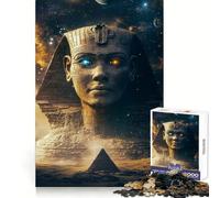 Puzzle "Sguardo del Faraone" da 1000 pezzi per adulti, ideale per rafforzare la memoria, per il tempo libero e il divertimento, con bordi di qualità e un regalo elegante (38x26cm)