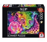 Puzzle Sheena Pike - Leopardo arcobaleno neon - 1000 pz - Schmidt 58514