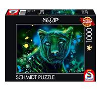 Puzzle Sheena Pike - Pantera blu e verde neon - 1000 pz - Schmidt 58517