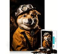 Puzzle Shiba Inu Miner da 1000 pezzi per adolescenti, gioco stimolante per il pensiero creativo, divertimento rilassante, taglio preciso, regalo di Natale 38x26cm