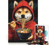 Puzzle Shiba Inu Ramen da 1000 pezzi per adolescenti, giocattolo intelligente per la casa, passatempo, taglio preciso, regalo premuroso 38x26cm
