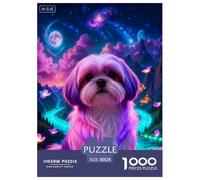 Puzzle Shih Tzu 1000 Pezzi Per Adulti E Ragazzi, Puzzles Con Nebula Mountain River, Giocattolo Educativo, Regalo Compleanno 38x26cm/1000pcs