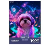 Puzzle Shih Tzu 1000 Pezzi Per Adulti E Ragazzi, Puzzles Con Nebula Mountain River, Sfidante E Stimolante, Regalo Per Bambini E Adulti 70x50cm/1000pcs